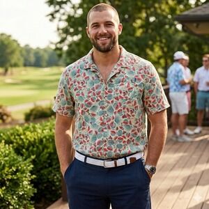 William Murray Seed Spitters Linen Blend Shirt Mens 3XL Watermelon Margarita